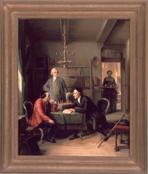 Lavater and Lessing Visit Moses Mendelssohn (1856) by Moritz Daniel Oppenheim